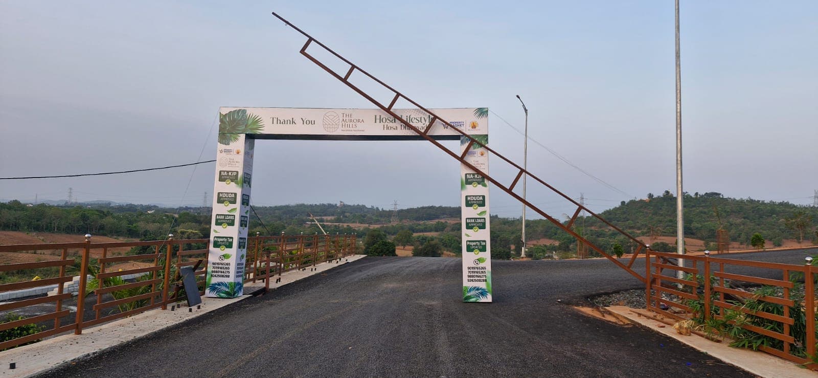 Exit Gate & Green Hills Backdrop