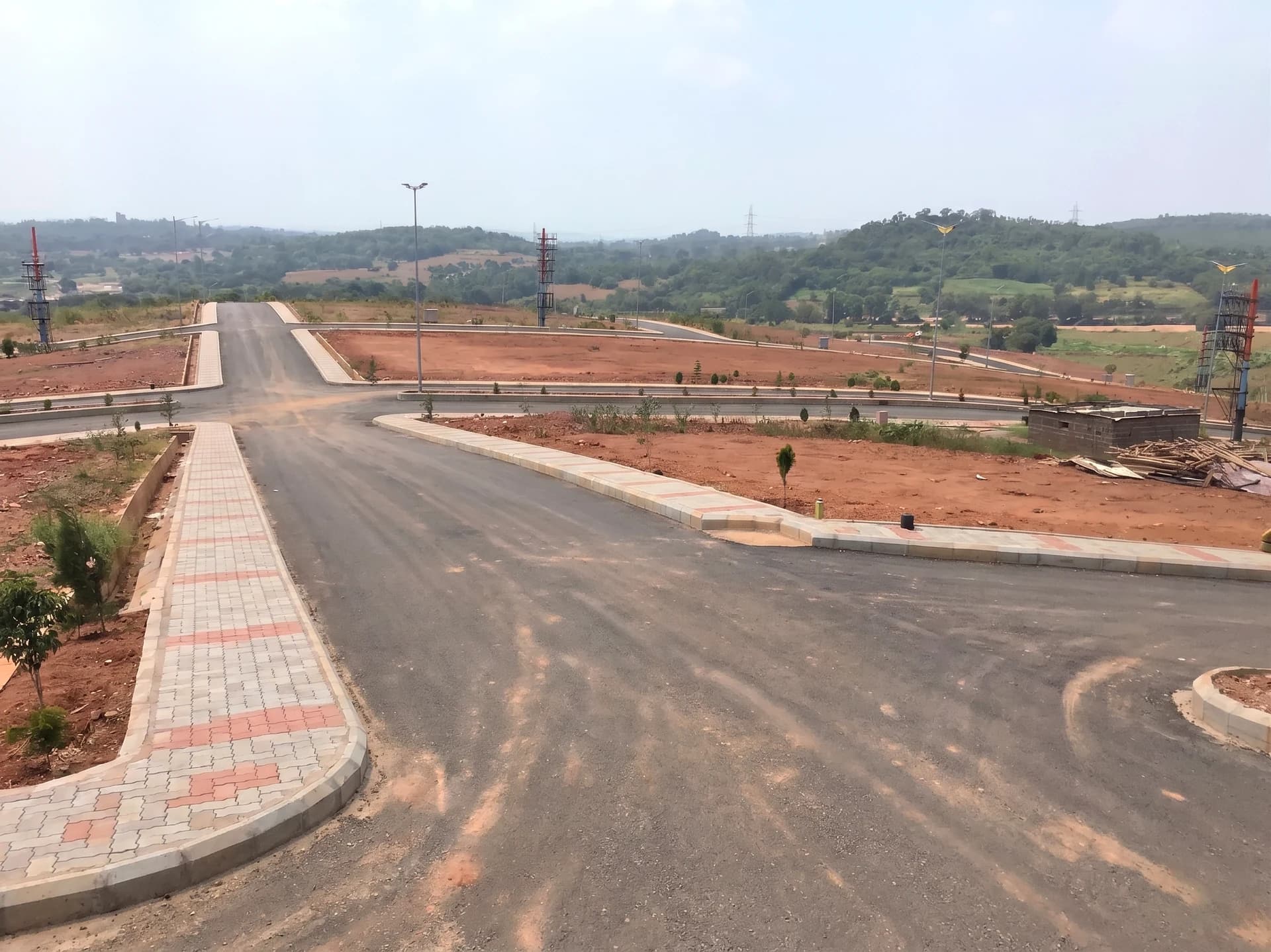 Finished Paver Pedestrian Footpaths & Crossroads